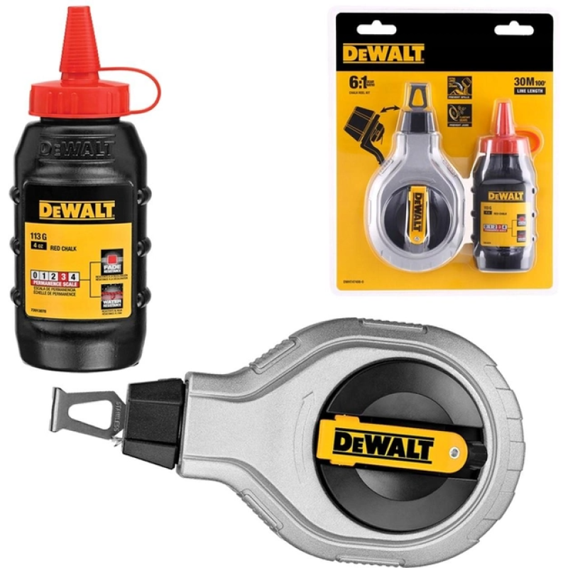 Шнур разметочный DeWALT с меловым порошком, 30 м (DWHT47408-0)