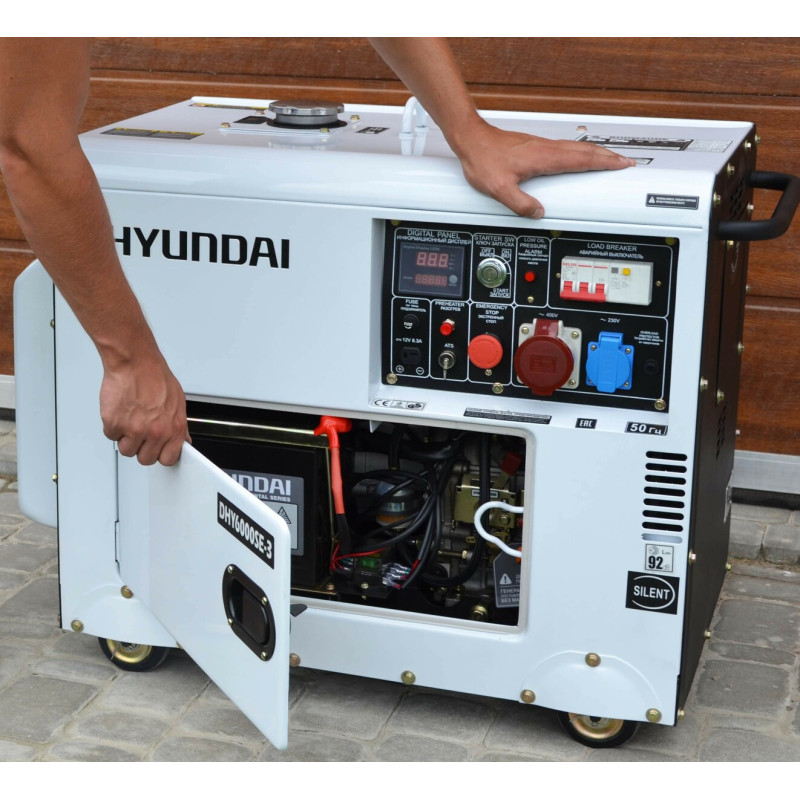 Дизельний генератор Hyundai DHY 6000SE-3