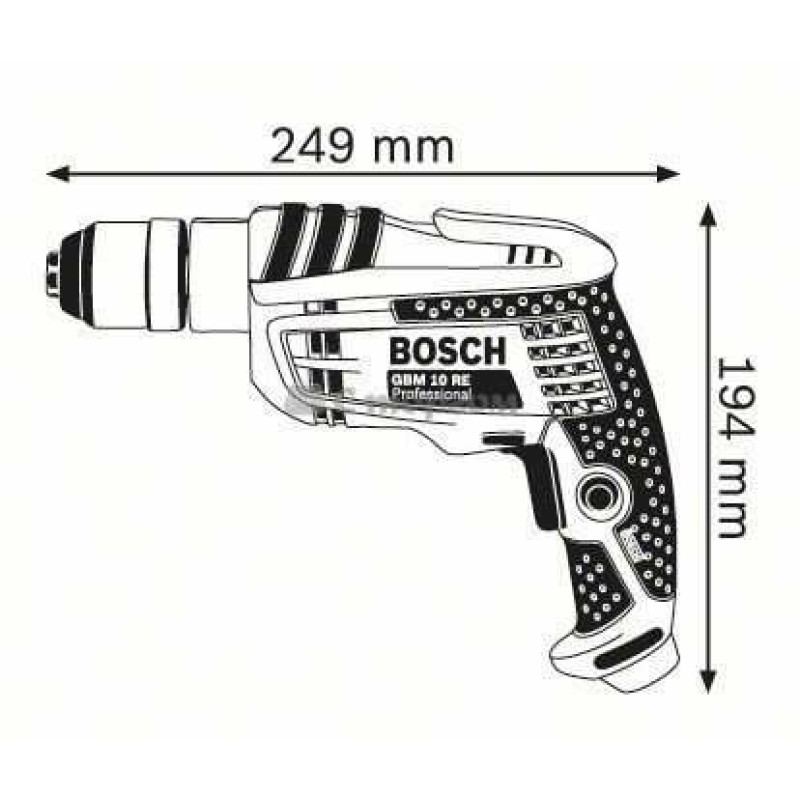 Дриль безударний Bosch GBM 10 RE (0601473600)