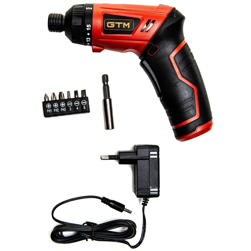 Акумуляторна викрутка GTM 3.6 В, 1.3 Аг (3207)