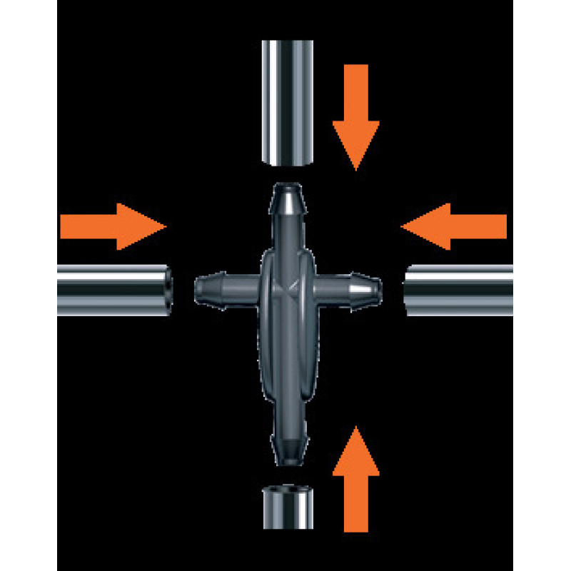 Крестовина Claber 6 мм, для капельной трубки 1/4 "10 шт. (82103)