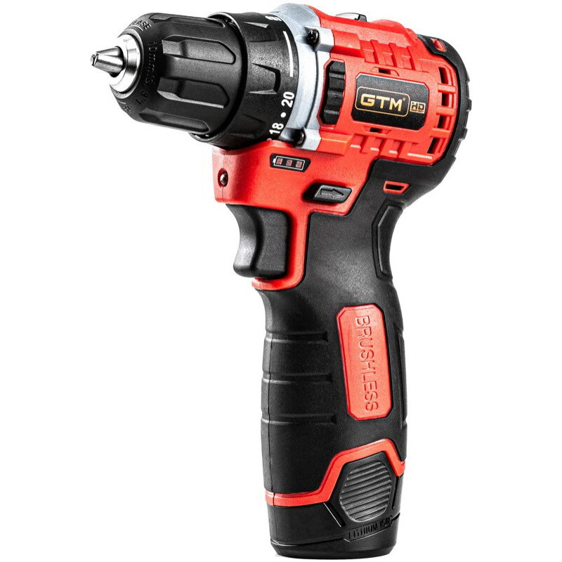Аккумуляторная дрель-шуруповерт GTM DS12/38BL (2896)