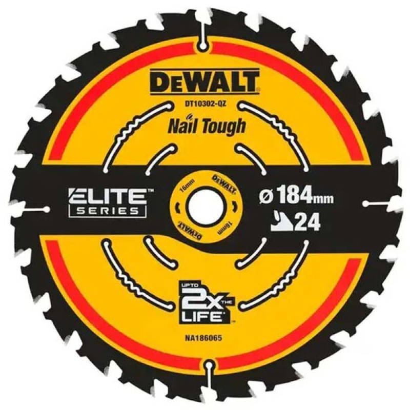 Диск пильный DeWalt Elite Extreme, 184х20 мм, 24Т (DT10401)