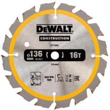 Диск пильный DeWALT 136х10мм 16 зубов (быстрый рез для DW935,DW936) (DT1946)