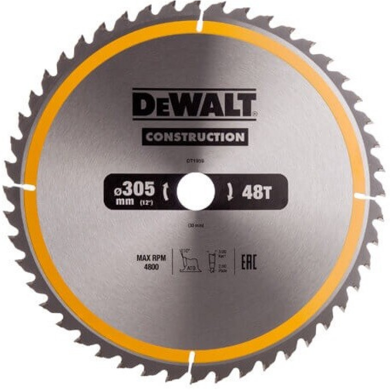 Диск пильный DeWALT 305х30мм 48 зубов (DT1959)