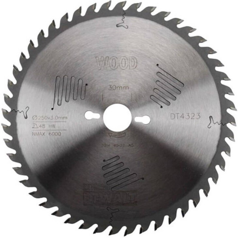 Диск пильный DeWALT 250х30 мм, 48 зубьев (DT4323)