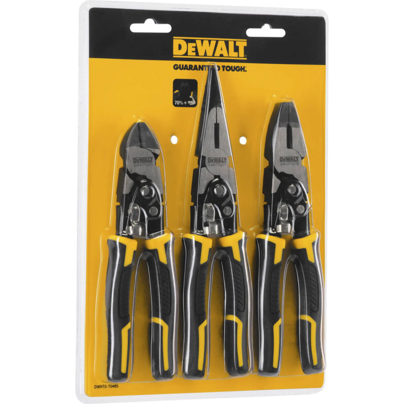 Набор шарнирно-губцевых инструментов DeWALT Compound Action, 3 шт. (DWHT0-70485)