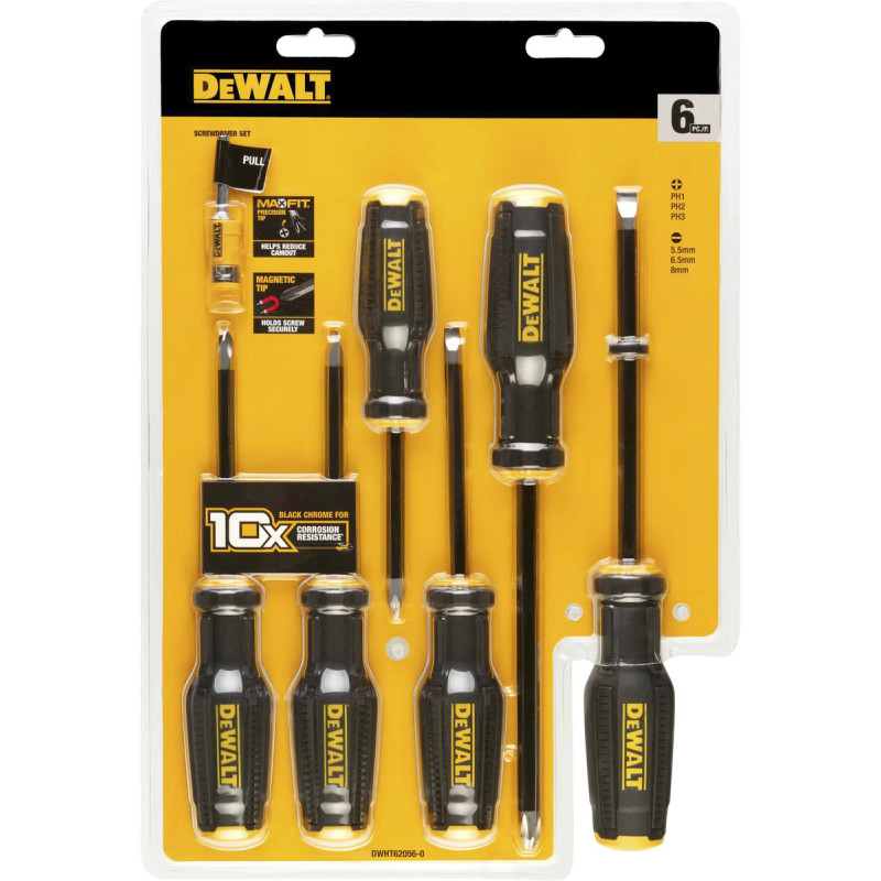 Набір викруток DeWALT TOUGHSERIES MAX FIT, 6 шт. (DWHT62056-0)
