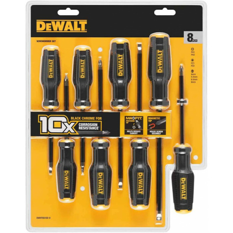 Набір викруток DeWALT TOUGHSERIES MAX FIT, 8 шт. (DWHT65102-0)