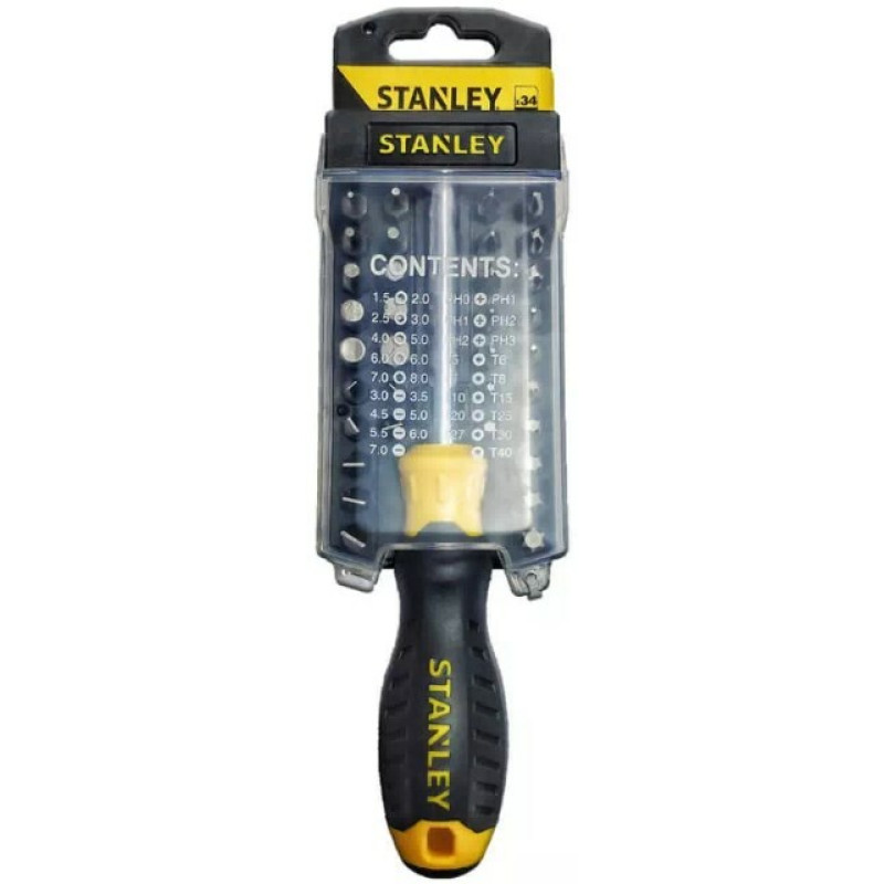 Отвертка Stanley набор Multibit с насадками, 34 ед. (STHT0-70885)