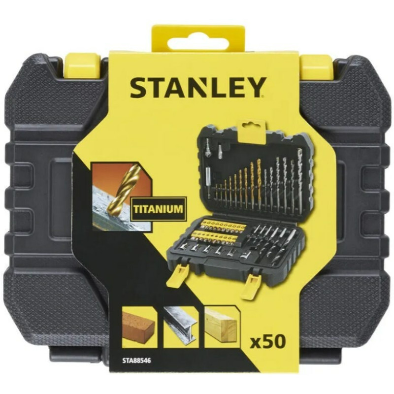 Набір біт і свердел STANLEY TITANIUM, 25 мм, 50 шт, кейс (STA88546)