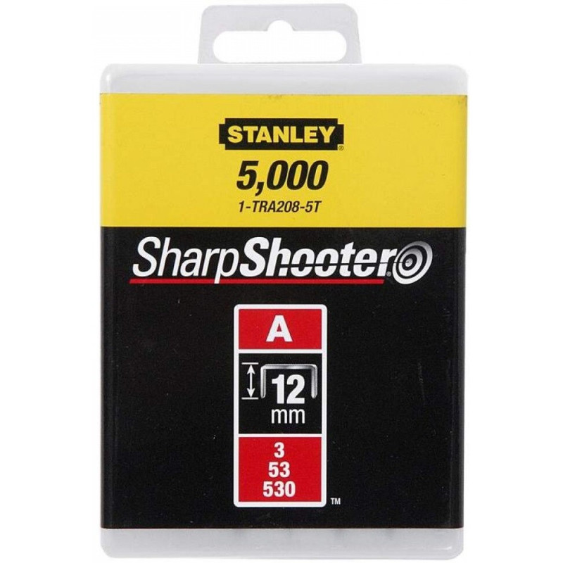 Скобы STANLEY, тип "А", 12 мм, 1000 шт (1-TRA208T)