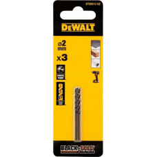Сверло по металлу DeWALT Black&Gold, HSS-G, 2х49х24 мм, 3 шт. (DT20512)
