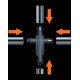 Крестовина Claber 6 мм, для капельной трубки 1/4 "10 шт. (82103)