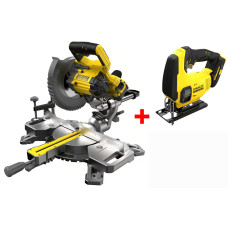 Аккумуляторная торцовочная пила Stanley FatMax (SFMCS701M1+SFMCS600B)