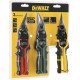 Набор ножниц по металлу DeWALT ERGO Aviation, 3 шт. (DWHT14676-0)