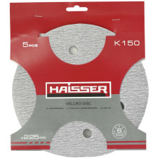 Круг шлифовальный самоклеящийся с отверстиями Haisser 225 мм, k 150, 5 шт. (119687)
