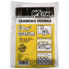 Захисна П/Е плівка Werk 4х12.5 м, 7 мкм (37301)