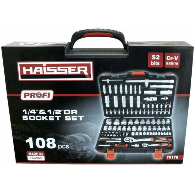 Набір інструментів Haisser 1/4 "1/2" 108 шт (70178)