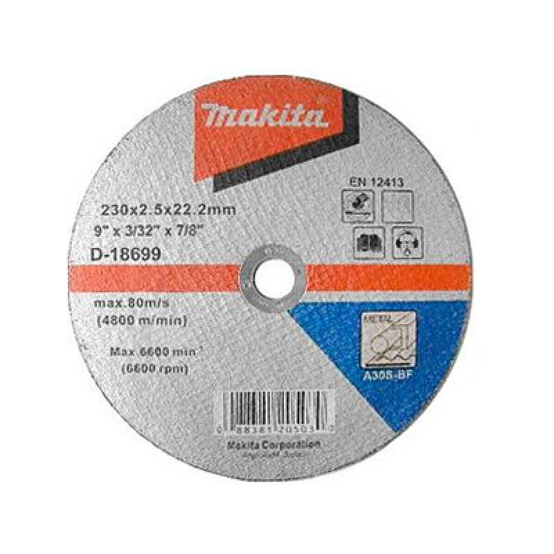 Відрізний диск по металу Makita 230х2.5 30S плоский (D-18699)