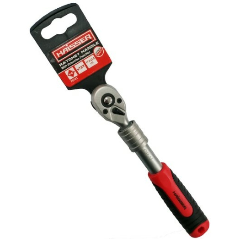 Ручка-тріскачка Haisser 1/4 "72 зуба, 17.8х23.0 см (70161)