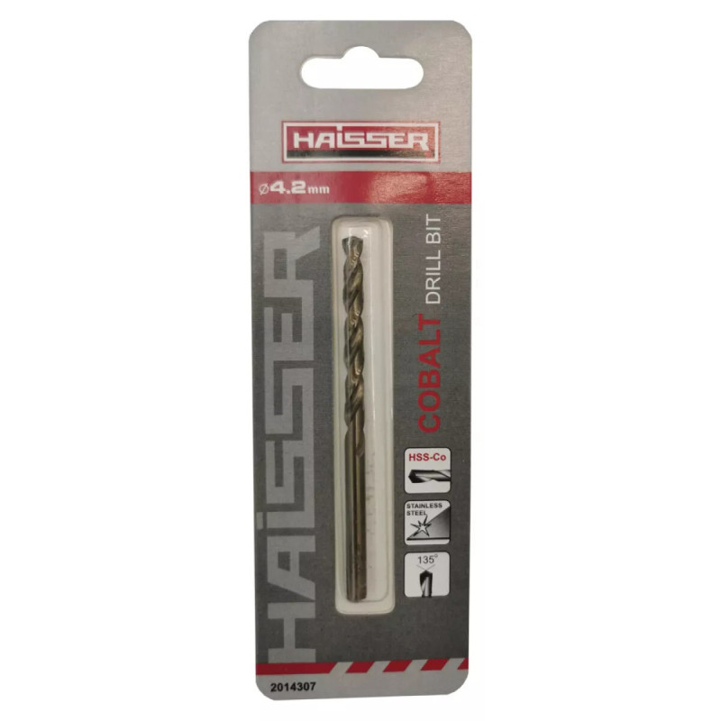 Сверло по металлу Haisser Industrial HSS COBALT 4.2х43х75 мм (115867)