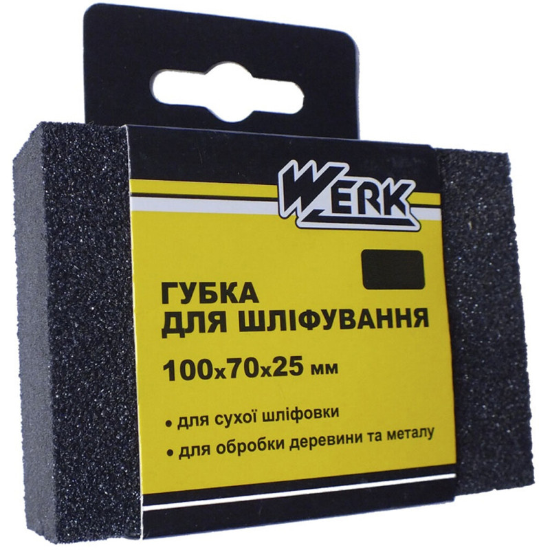 Губка для шлифования Werk К80, 100x70x25 мм (68009)