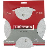 Круг шлифовальный самоклеящийся с отверстиями Haisser 225 мм, k 100, 5 шт. (119683)