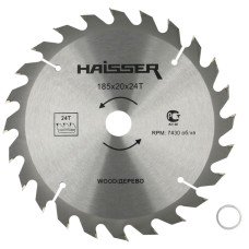 Диск пильний Haisser по дереву 185x20 24 зуб. (118490)
