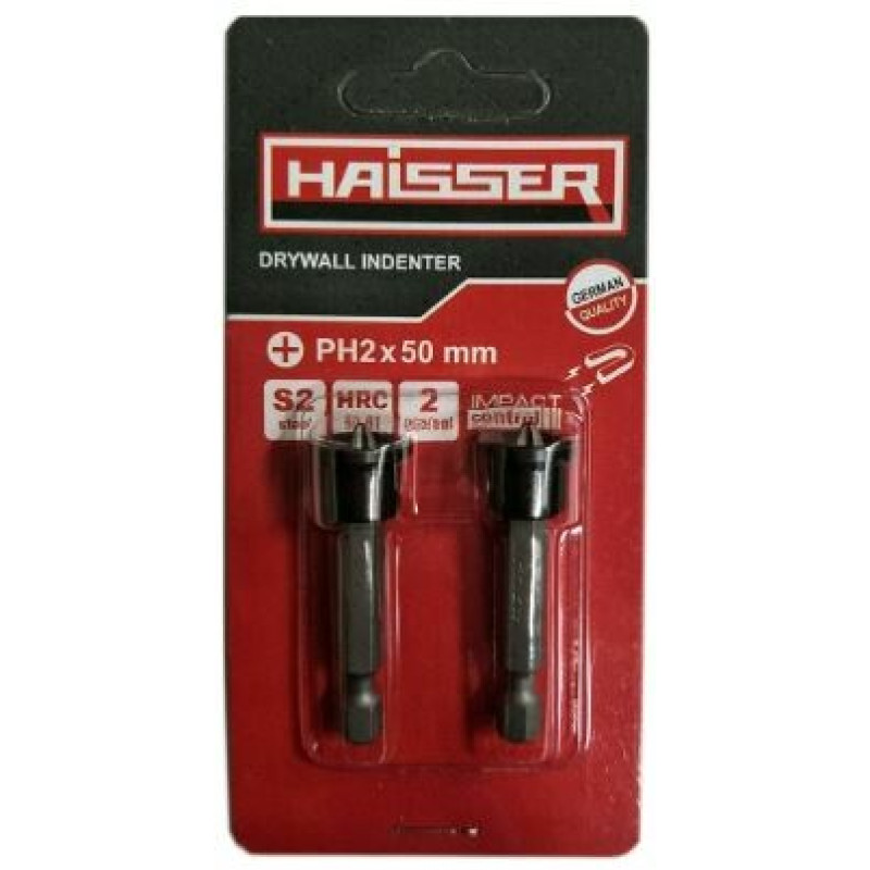Набір біт Haisser по гіпсокартону PH2х50 мм, 2 шт. (81357)