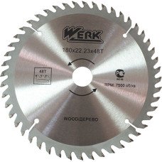 Диск пиляльний по дереву Werk 180х22.23 мм 48 зубів (36102)