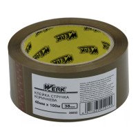 Клейка стрічка Werk 38 мкм, 48 мм, 100 м (коричнева) (121725)