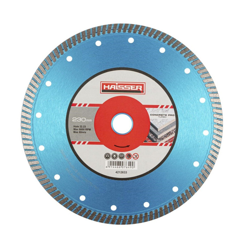 Круг алмазний Haisser Turbo CONCRETE PRO 230x3.0x10x22,23 (107649)