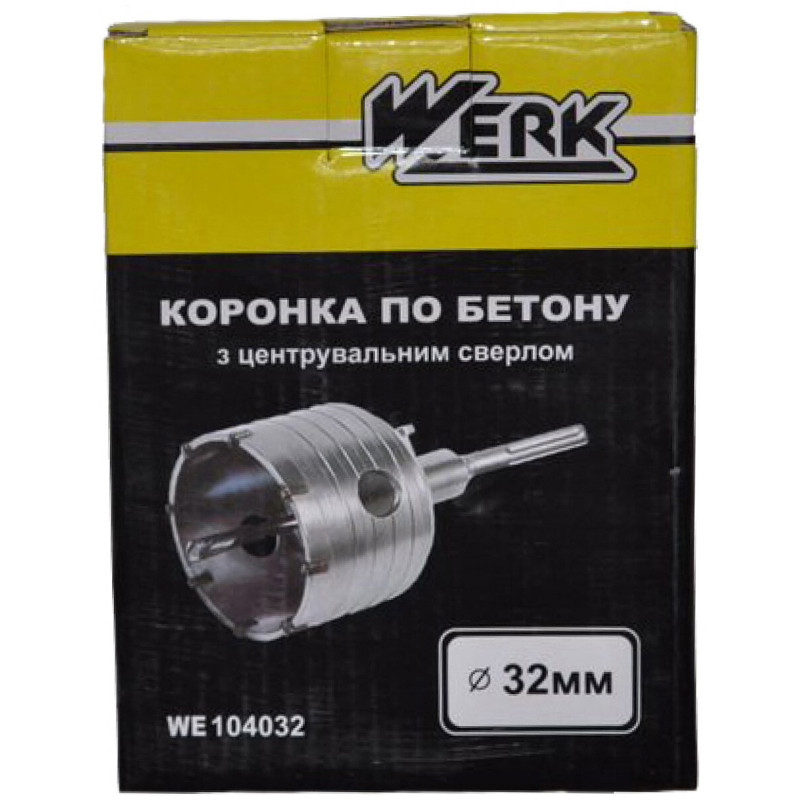 Коронка по бетону Werk SDS-Plus 32 мм (34848)