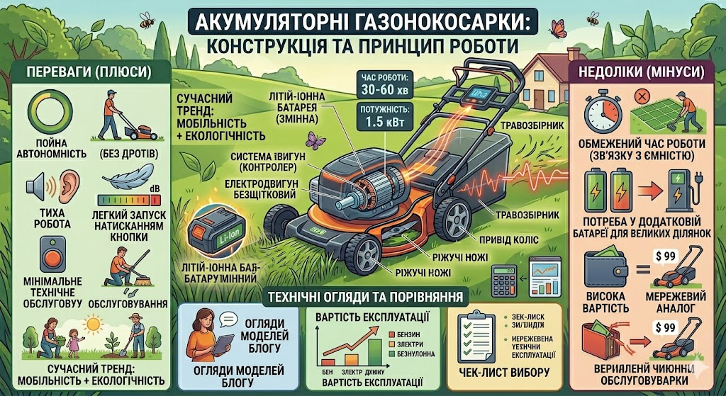 Акумуляторні газонокосарки