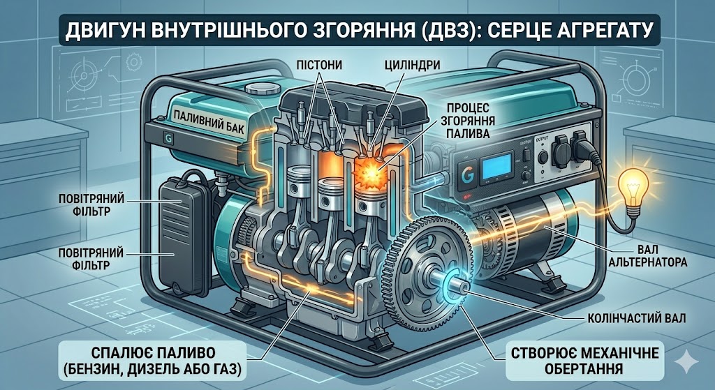 Двигуна внутрішнього згоряння (ДВЗ)